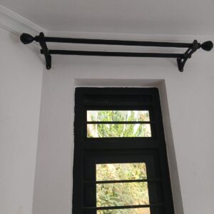 1M Double Juakali Curtain Rod